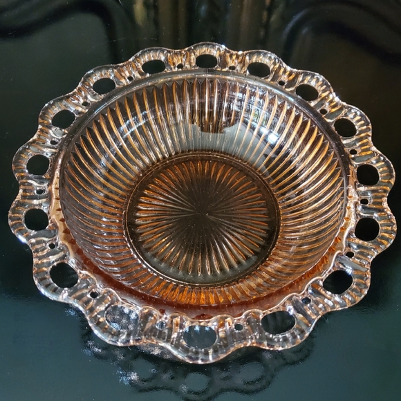 1930s "Lace Edge Pink" AKA "Old Colony" Ribbed Bowl by Anchor Hocking - Picture 10 of 13